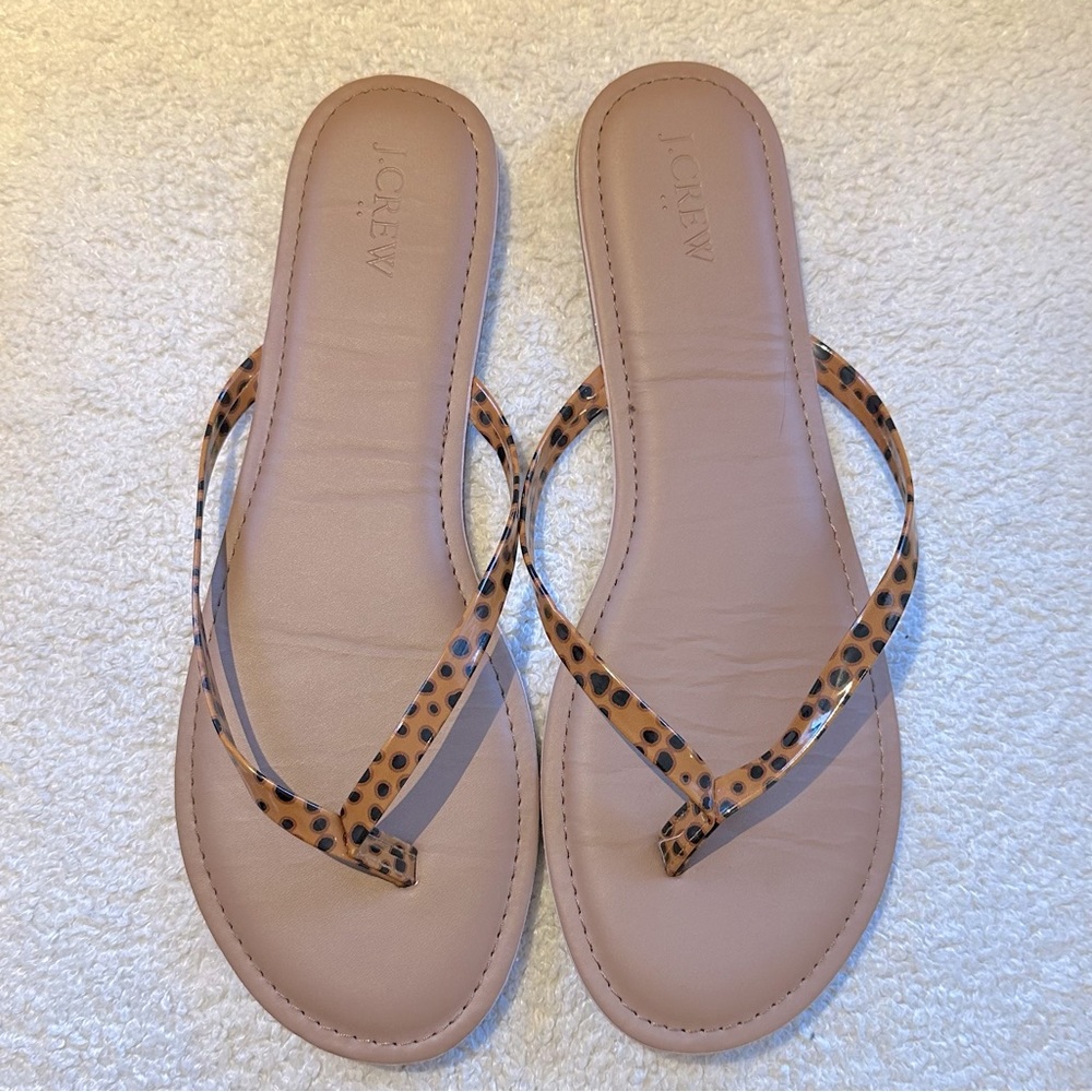 J. Crew Tortoise Shell Flip Flop, Size 11